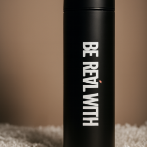 firmennyy matovyy chernyy termos